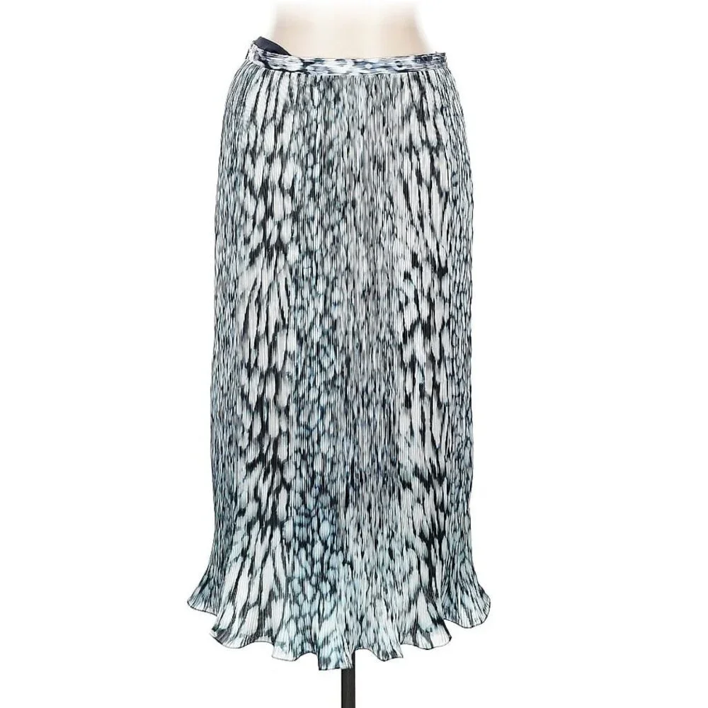 Elie Tahari 2-Piece Set – Silk Top (M) & Pleated Midi Skirt (10 Medium) Coord - Picture 7 of 11